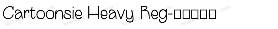 Cartoonsie Heavy Reg字体转换